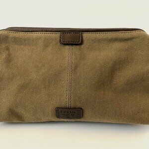 Fossil, olive canvas travel bag, NWT
